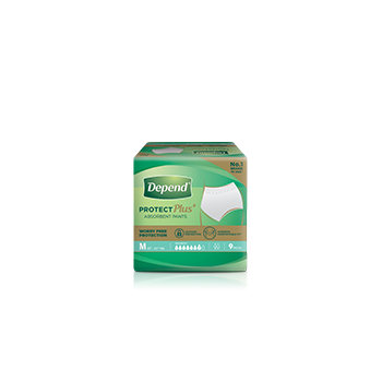 Depend Pants M for incontinence and bladder leakage protection
